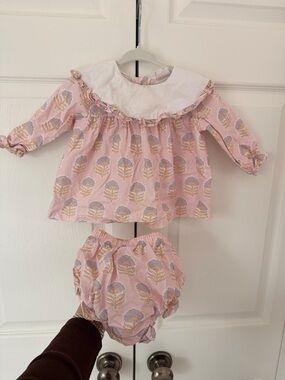 Shoreline Stems Long Stitchy Fish Diaper Set